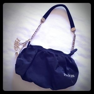 Cute Paris Souvenir Purse in Black and Silver